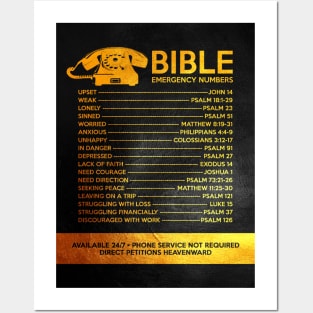 Bible Emergency Numbers Wall Art Posters and Art